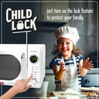 Nostalgia Retro Compact Countertop Microwave Oven - 0.7 Cu. Ft. - 700-Watts with LED Digital Display - Child Lock - Easy Clean Interior - Orange