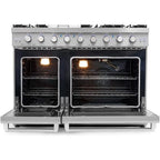 Cosmo 48" Double Oven Gas Range & Range Hood & Dishwasher Set - Liquid Propane