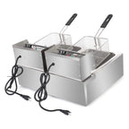 5000W 12 Liter Electric Countertop Deep Fryer Dual