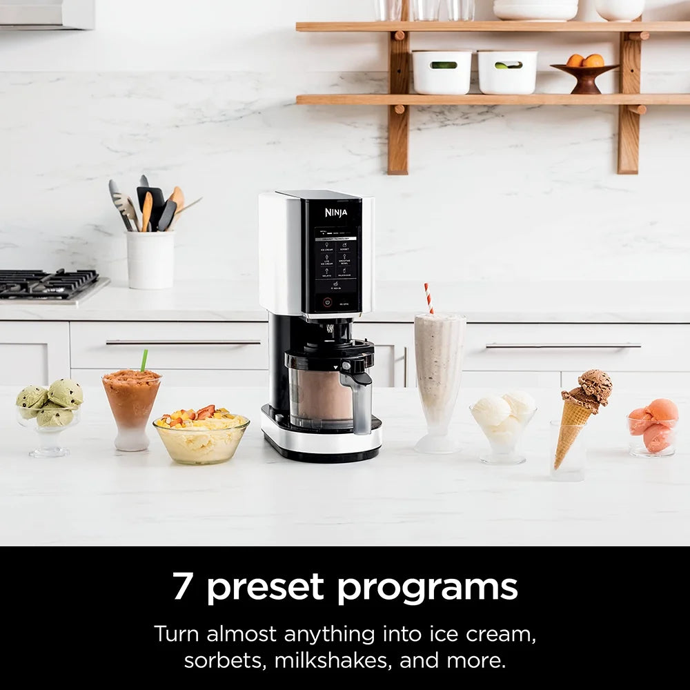 Ninja CREAMi 7-in-1 Ice Cream Maker, White (NC301)