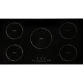 KFFKFF 36in Electric Cooktop, 5 Burners Ceramic Glass Stove Top Touch Control 9200W, 9 Heating Level Multifunctional Burner