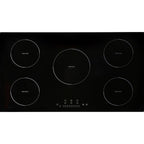 KFFKFF 36in Electric Cooktop, 5 Burners Ceramic Glass Stove Top Touch Control 9200W, 9 Heating Level Multifunctional Burner