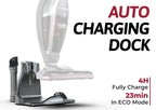 ROOMIE TEC Cordless Vacuum Cleaner, 2 in 1 Handheld, High-Power 2200mAh Li-ion Rechargeable Battery, with Corner Lighting and Upright Charging Base