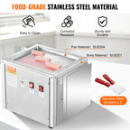 KFFKFF 11 x 9.5 Inch Pan Fried Ice Cream Roll Machine / Rolled Ice Cream Maker