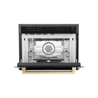 ZLINE Autograph Edition 24" 1.6 cu ft. Built-in Convection Microwave Oven in Stainless Steel and Matte Black Accents