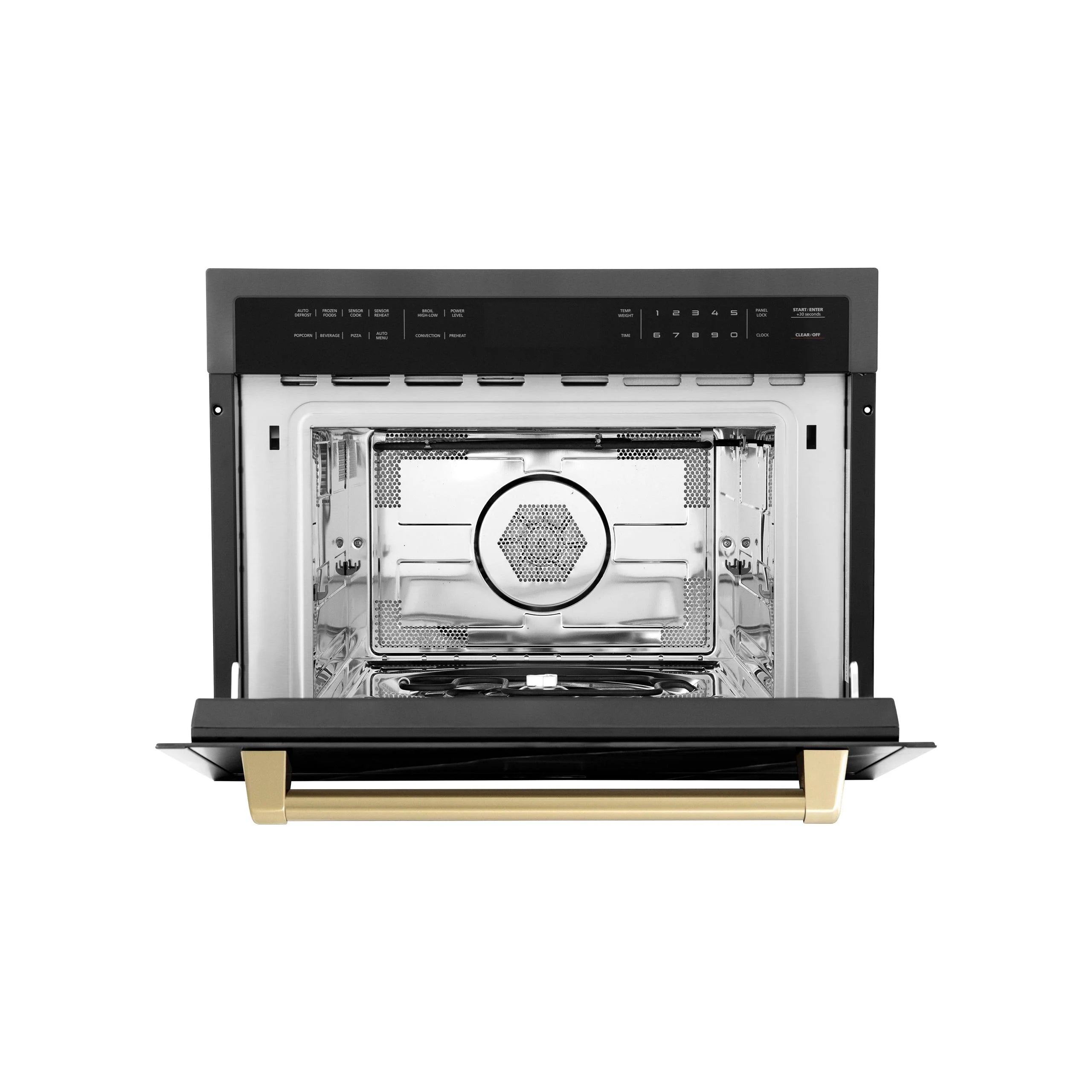 ZLINE Autograph Edition 24" 1.6 cu ft. Built-in Convection Microwave Oven in Stainless Steel and Matte Black Accents