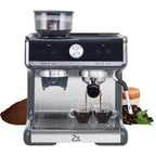 Espresso Coffee Machine with Grinder, 20 Bar Semi-Automatic Espresso Maker with Milk Frother Steamer Wand for Cappuccino, Latte, Macchiato, 2.8 L Water Tank, PID Temperature Control