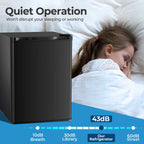 WAA 2.6 Cu.Ft Mini Fridge with Freezer, Single Door Compact Refrigerator BLACK