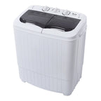 Portable Washing Machine,Compact Clothes Washing Machine, Semi Automatic Washing Machine, Mini Twin Tub Washing Machine for Apartments, Washer(7.7lbs) /Spiner(6.6lbs)