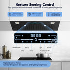 30" Under Cabinet Range Hood Kitchen Stove Vent Hood, with 900 CFM, 4 Speed Gesture Sensing&Touch Control Panel
