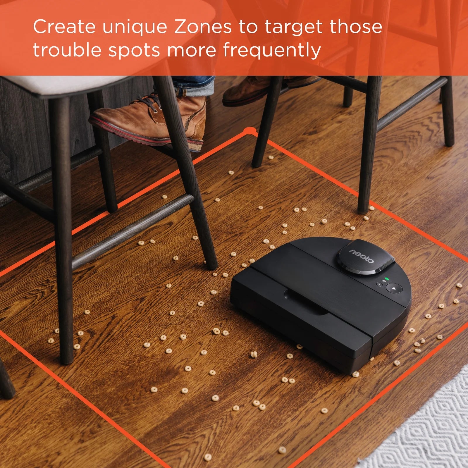 Open Box Neato D9 Intelligent Robot Vacuum Wi-Fi Connected with LIDAR Navigation in Black