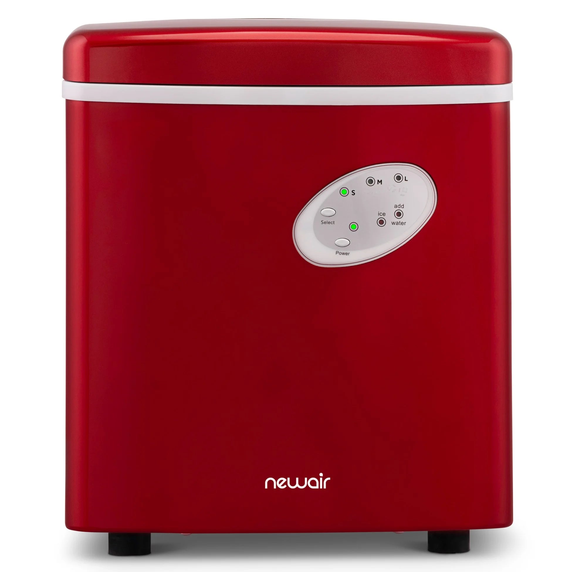 Newair 28 lb. Portable Bullet Ice Maker in Red