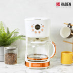 Haden Coffee Maker & Heritage 1.7 Liter Electric Kettle, Black & Chrome