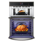 LG WCEP6423D 30 inch Black Stainless Steel Electric Wall Oven and Microwave Combination