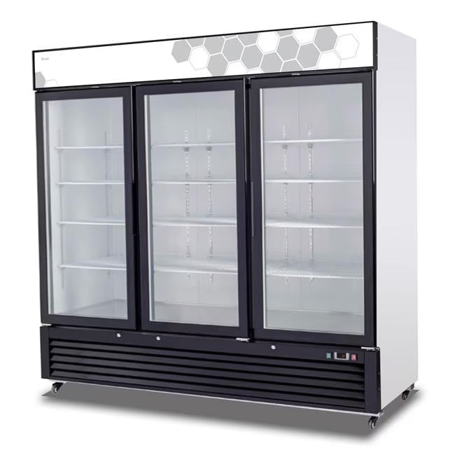 Migali C-72FM 82 in. 72.0 cu. ft. Competitor Series Merchandiser Freezer, White & Black