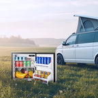 Sunmaki 12v Fridge RV Refrigerator, 116.2Qt(110L) Portable Car Refrigerator Dual Zone Cooling & Freezing, for Bedroom, Truck, Office, Outdoor, Black