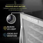 Schmecke 24-Bottle Freestanding Wine Cooler - Black