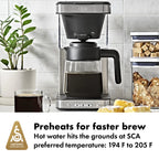 OXO Brew 8-Cup Coffee Maker with Glass Carafe and Single-Serve Option