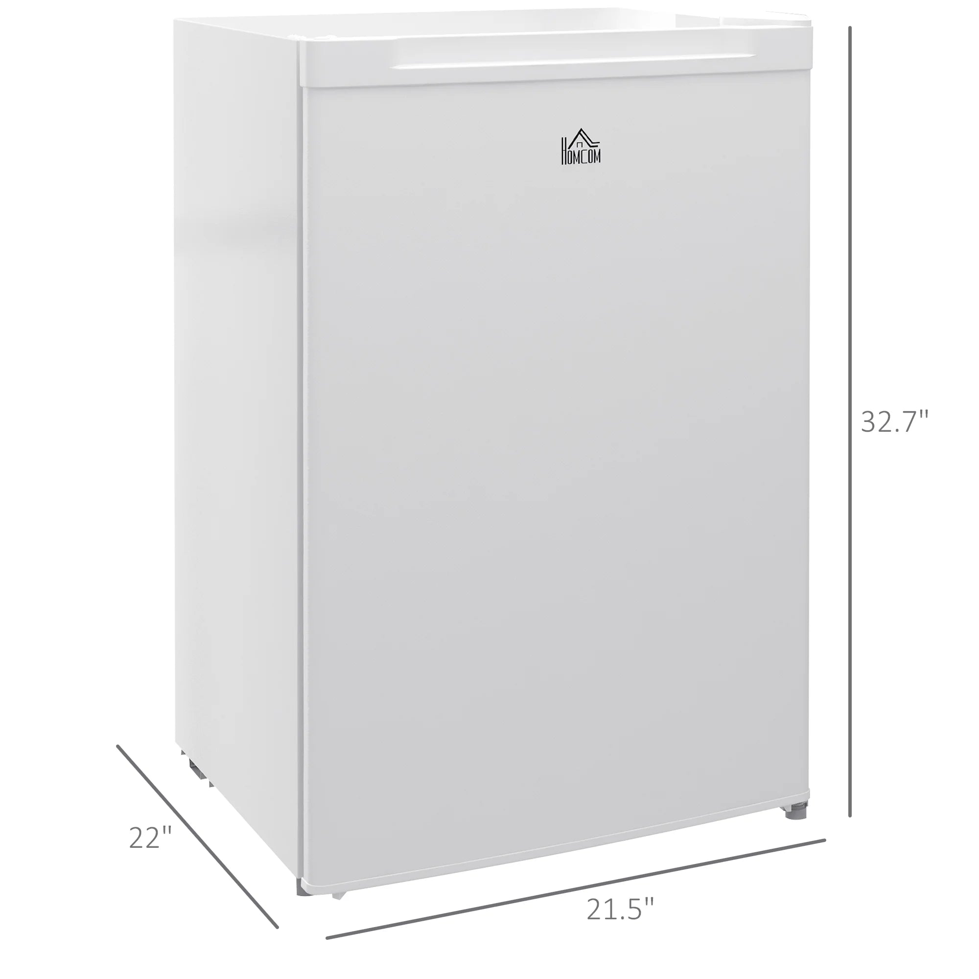 HOMCOM 3 Cu Ft Mini Freezer, Reversible Door, Under Counter Freezer, Black
