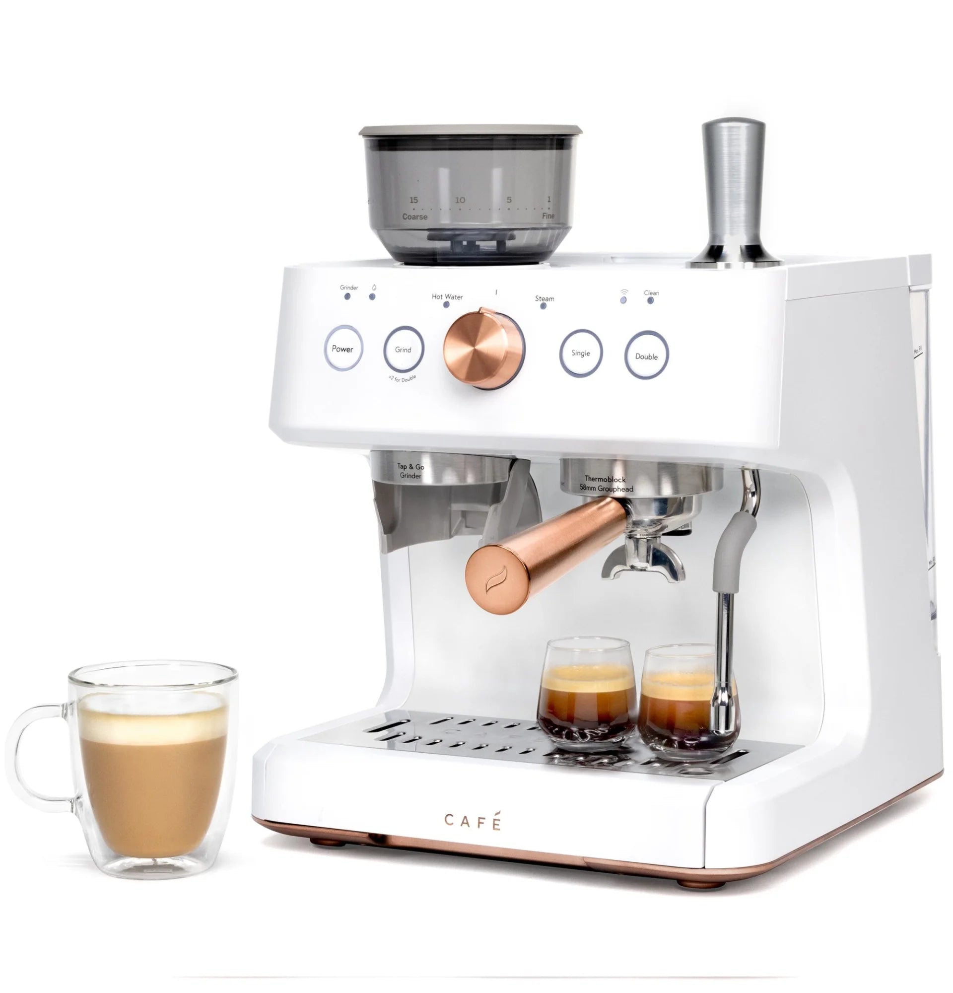 Cafe Automatic Espresso Machine, 15 Bars, Black Espresso Machines