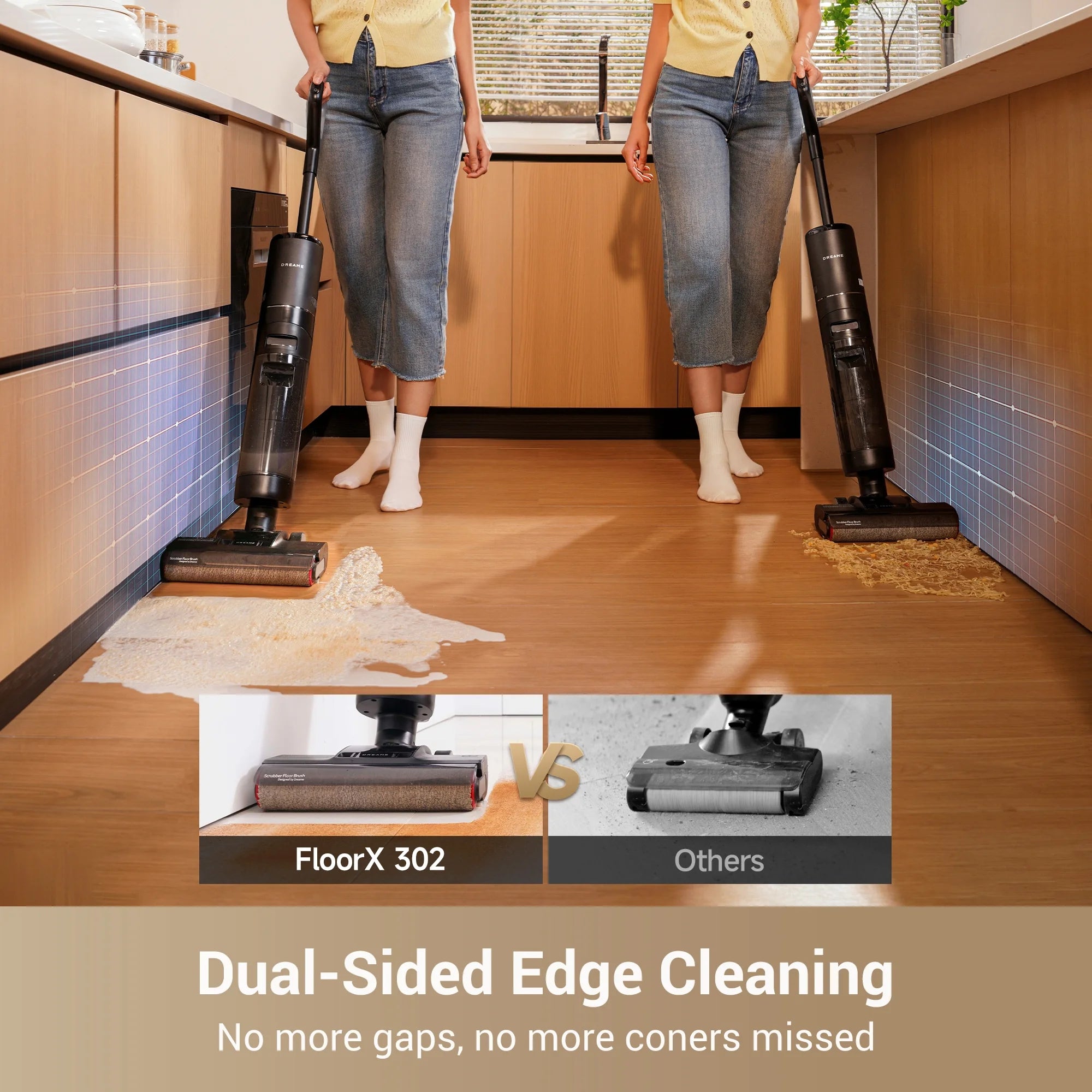 Dreame H12 Pro 900ml, 300W HP Wet Dry Vacuum Cleaner for Hard Floors with Accessories Included