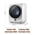 Auertech 850W, 1.6 Cu.ft. Portable Cloth Dryer Electric Compact Laundry Dryer, Stainless Steel Tub
