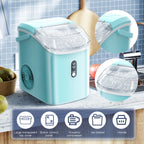 Electactic Nugget Ice Maker Countertop, 35lbs/24H, Self-Cleaning, Pebble Portable Ice Machine with Handle (White)