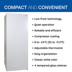 Koolatron? Compact Upright Freezer, White, 200 liter/7.0 Cu ft, Garage Ready