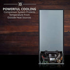 Ivation 18-Bottle Glass Door Compressor Refrigerator, Black