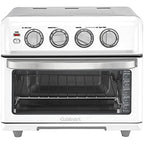 Cuisinart TOA-70W AirFryer Toaster Oven with Grill White Bundle with Deco Chef Pair of Red Heat Resistant Oven Mitt