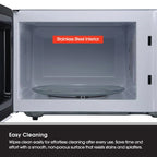 Open Box Magic Chef 0.9 Cubic Feet 900 Watt Stainless Microwave Oven, White