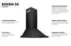 ZLINE 36 in. Wall Mount Range Hood in Black Stainless Steel (BSKBN-36)