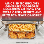 Open Box Emeril 675-02x 8 pcs Emeril Lagasse French Door 360 26 QT Air Fryer, Convection Toaster Oven (Stainless Steel) -