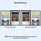 Smad 3.8 Cu ft 12/24V RV Refrigerator 110L DC Compact Portable Fridge with Freezer