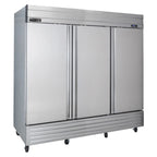 Maxx Cold V-Series 3 Door Reach-In Freezer, Bottom Mount, 81"W, 65 cu. ft. Storage Capacity, in Stainless Steel (MVF-72FDHC)