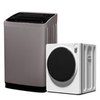 TABU Washer and Dryer Set, 19LBS Fully Automatic Washing Machine & 8.8LBS Clothes Dryer (White&White)