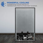 Ivation 101-Bottle Wine Cellar, Freestanding Mini Fridge - Stainless Steel