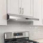 36 in. Under Cabinet Range Hood with Digital Touch Controls in Stainless Steel