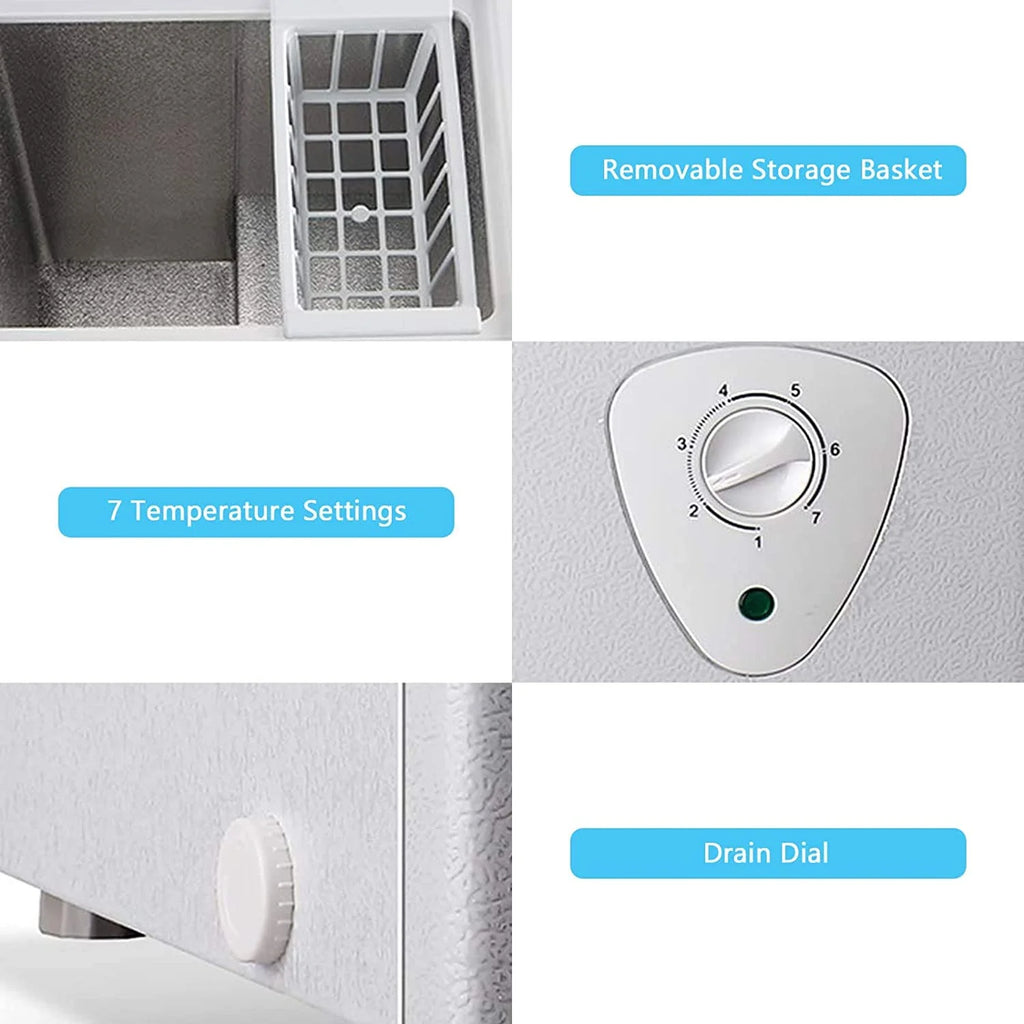 WANAI Chest Freezer 5 Cu.ft, Deep Freezer with Top Open Door ,White