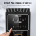 AIRMSEN 4 in 1 Single Serve Coffee Maker with Grinder, K Cup Coffee Machine Compatible with Grounds and Beans, Instant Coffee Pot with 5 Grind Levels & 6-14oz Cup Sizes, BPA-Free