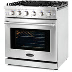 Cosmo 2 Piece Kitchen Appliance Packages with 30" Free Standing Gas Range Kitchen Stove & French Door Refrigerator Kitchen Appliance Bundles