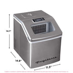 Frigidaire 40lbs. Countertop Clear Square Ice Maker - Stainless Steel