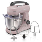 Hamilton Beach 4 Quart Stand Mixer for Kitchen, 7 Speeds, Tilt-Head, Dough Hook, Whisk & Flat Beater, Black