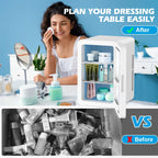 ADVWIN 22L/30Can Mini Fridge with Temperature Control, Compact Refrigerators for Bedroom, Cosmetics