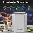 Costway Countertop Ice Maker Portable Ice Making Machine 6-13 Mins 9 Ice 26.5 lbs/24 Hrs Black