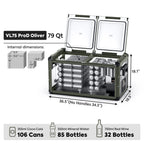 VL75 Pro Dual Zone 79QT Portable Cooler Olive