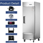 CamelliaRiver 18.68 Cu.Ft. Single Stainless Steel Door Refrigerator, Refrigerator