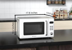 Emerson 0.7 Cu Ft, 700W White Retro Countertop Microwave Oven, MWR7020W