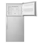 Whirlpool WRT318FZDM: Refrigerador con Congelador Superior de 30 Pulgadas de Ancho - 18 cu. ft - Acero Inoxidable.