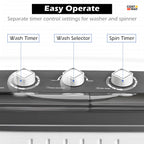 Costway Twin Tub 20Lbs Top Load Washing Machine with Gravity Drain